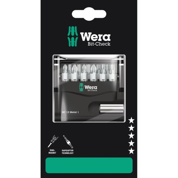 Wera Bit-Check 12 Metal 1 SB, 12-teilig