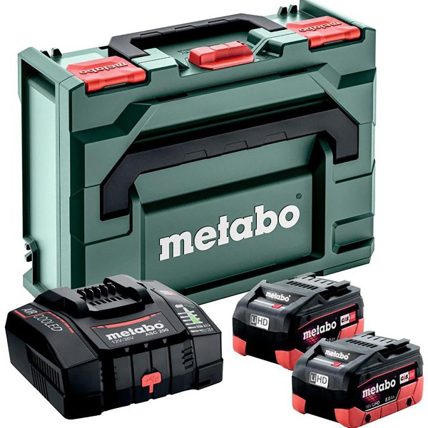 Metabo Basic-Set 2 x LiHD 8,0 Ah ASC 290 +metaBOX 145