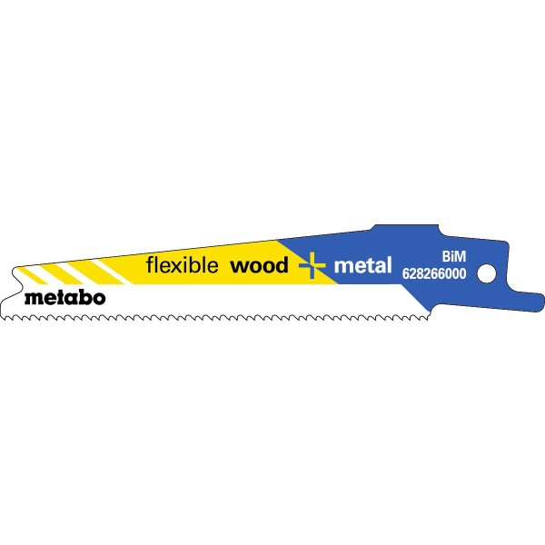 Metabo Säbelsägeblätter flexible wood + metal BiM, 1.41-1.81 mm/ 14-18 TPI 5-Stück