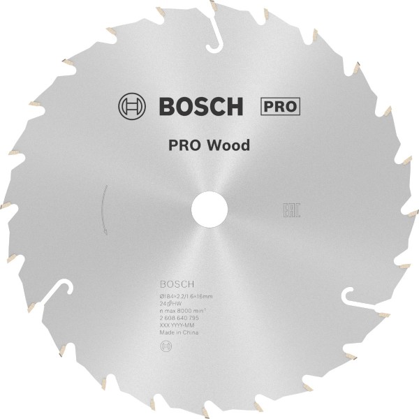 Bosch Kreissägeblatt Speedline Wood, Außendurchmesser (mm):184, Bohrung (mm): 16, Schnittbreite (mm)