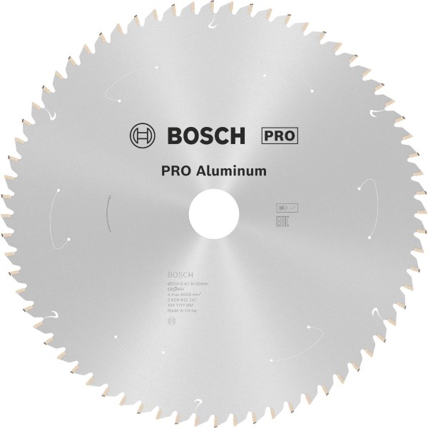 Bosch Kreissägeblatt Standard for Aluminium, 254 x 30, 68 Zähne