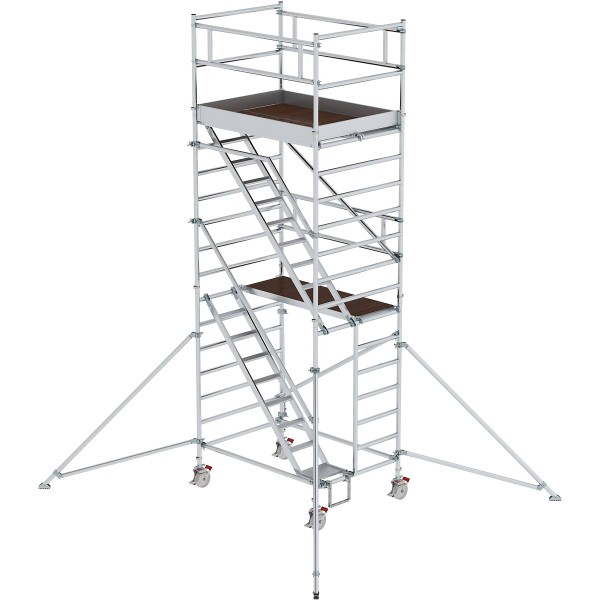 Rollgerüst 1,35 x 1,80 m mit Schrägaufstiegen & Ausleger