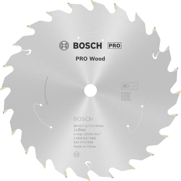 Bosch Akku-Kreissägeblatt Standard for Wood H 160x20 T12, ø außen: 140 mm