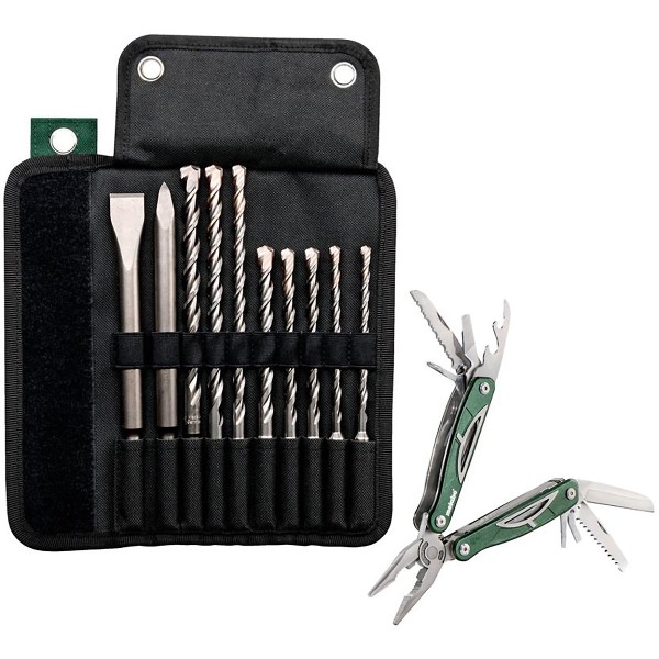 Metabo SDS-plus Pro 4-Bohrer- / Meißel-Rolltasche, 10 teiliges Set