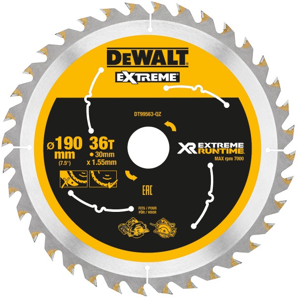 DEWALT XR EXTREME Kreissägeblatt Handkreissäge Extra feine Schnitte