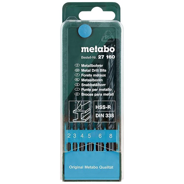 Metabo HSS-R-Bohrerkassette - 6 teiliges Set