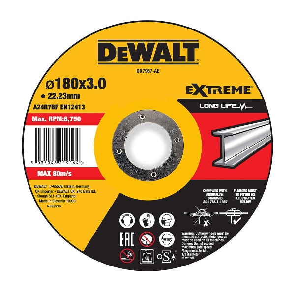 DEWALT EXTREME Trennscheibe Metall ø 180mm