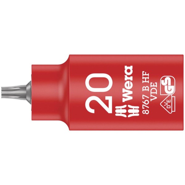 Wera 8767 B VDE HF TORX Zyklop Bitnuss, isoliert, mit 3/8"-Antrieb, mit Haltefunktion