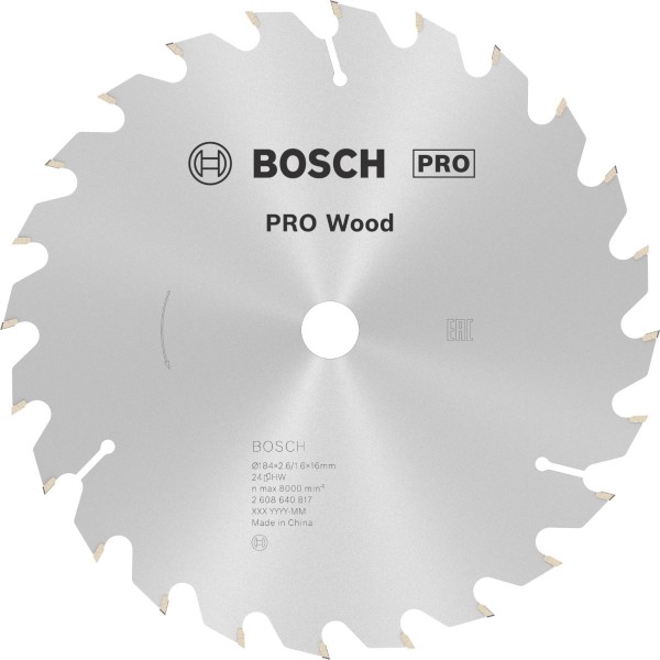 Bosch Kreissägeblatt Optiline Wood für Handkreissägen ø 184 mm, 16 mm Bohrung