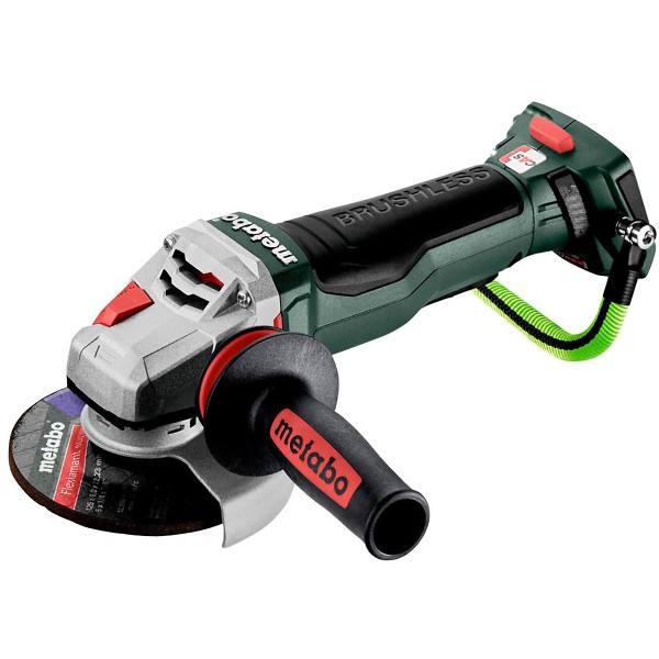 Metabo Akku-Winkelschleifer WPBA 18 LTX BL 15-125 Quick DS mit Bremse, Schnellspannmutter - metaBOX 165 L