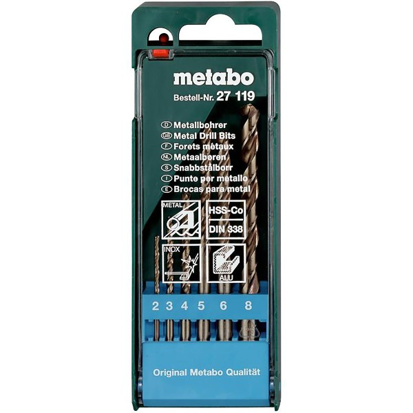 Metabo HSS-Co-Bohrerkassette - 6 teiliges Set