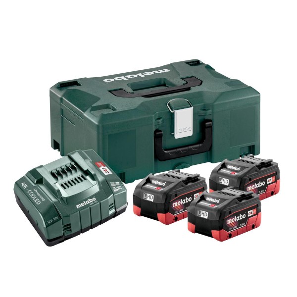 Metabo Basis Set 3 x LiHD 5.5 Ah + metaBOX 145