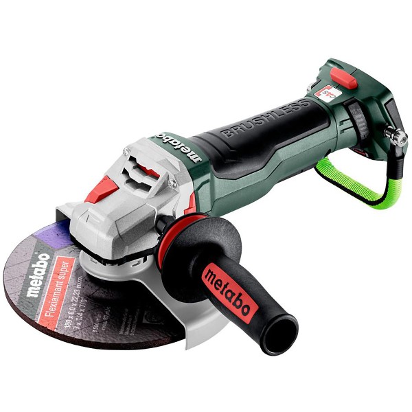 Metabo Akku-Winkelschleifer WPBA 18 LTX BL 15-180 Quick DS mit Bremse, Schnellspannmutter - metaBOX 165 L