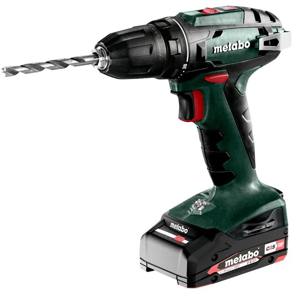 Metabo Akku-Bohrschrauber BS 18 metaBOX 145 - 18V 2x2Ah Li-Power + SC 30