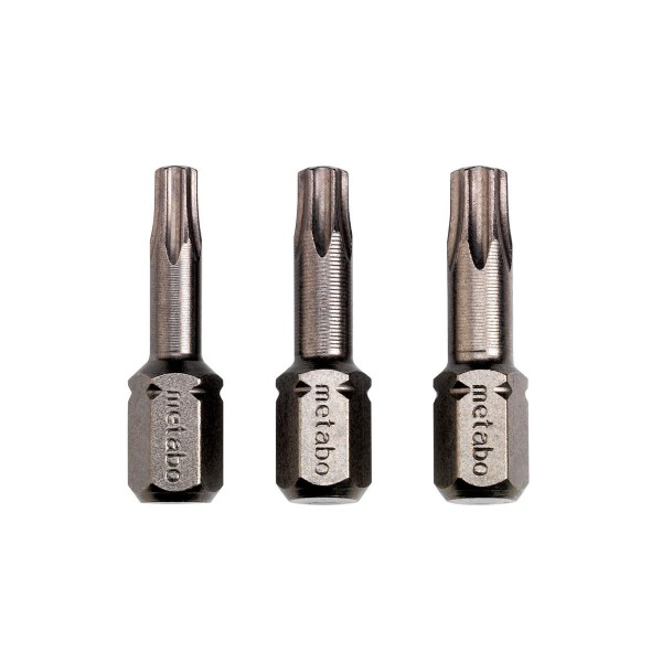 Metabo Bits für Torx-Schrauben T15/ 20/ 25 Torsion - 3 teiliges Set