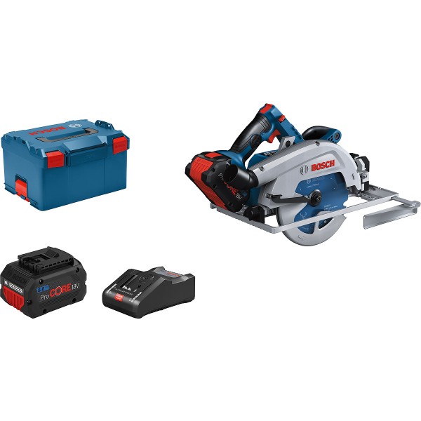 Bosch Akku-Kreissäge BITURBO GKS 18V-68 GC, 2 x Akku ProCORE18V, Schnellladegerät