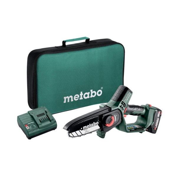 Metabo Akku-Gehölzsäge MS 18 LTX 15 Werkzeugtasche - 18V 1x2Ah Li-Power + SC 30