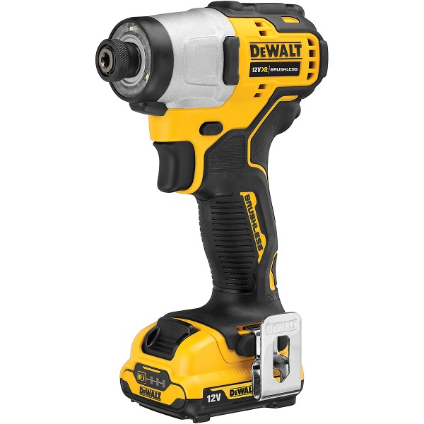 DEWALT Akku-Schlagschrauber 1/4 Zoll 12V + 2 Akku + Schnellladegerät