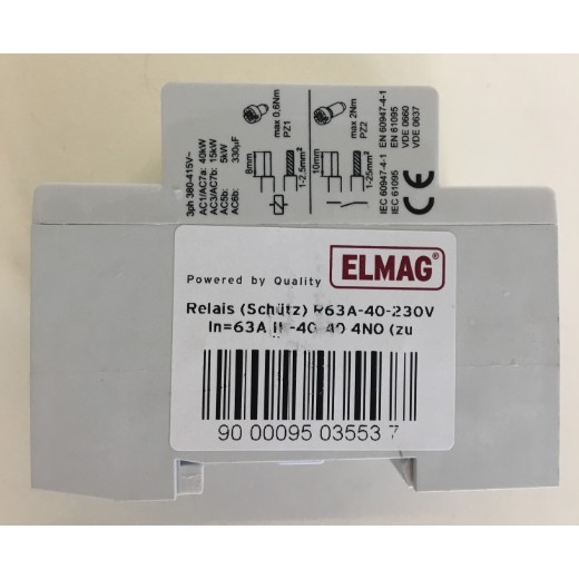 ELMAG Relais (Schütz) R63A-40-230V 4P