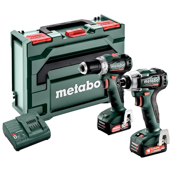 Metabo Akku Combo Set 2.7.3 12 V BL PowerMaxx BS 12 BL + PowerMaxx SSD 12 BL - metaBOX 145