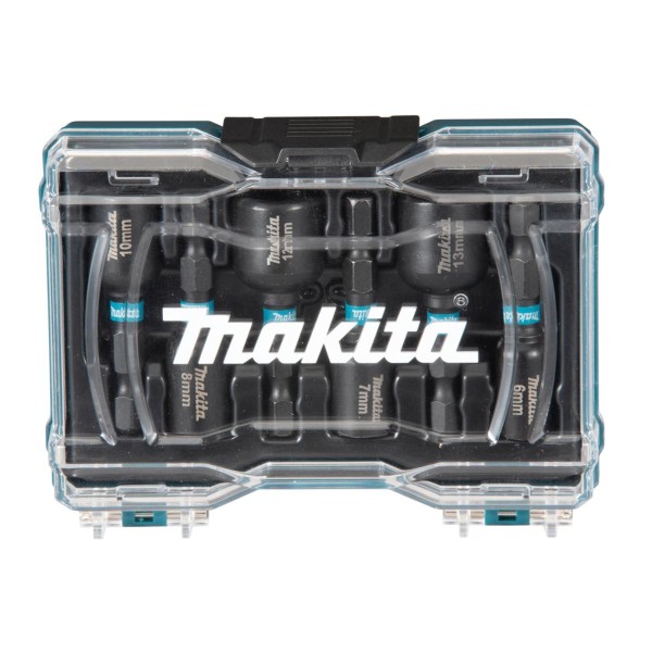 Makita Steckschlüssel-Set 6-teilig - 1/4 Zoll Sechskant - Impact Black - E-15768