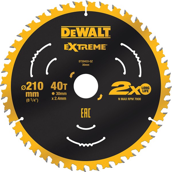 DEWALT EXTREME Kreissägeblatt stationär Feine Schnitte