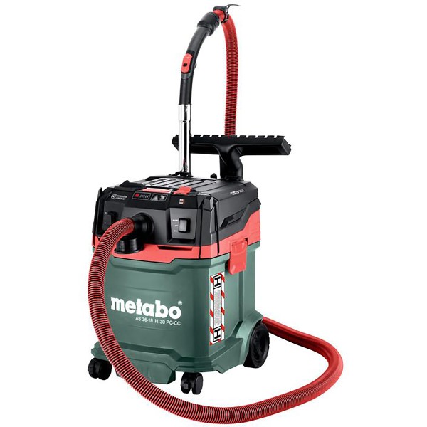 Metabo Akku-Sauger AS 36-18 H 30 PC-CC mit manueller Filterabreinigung und CordlessControl -