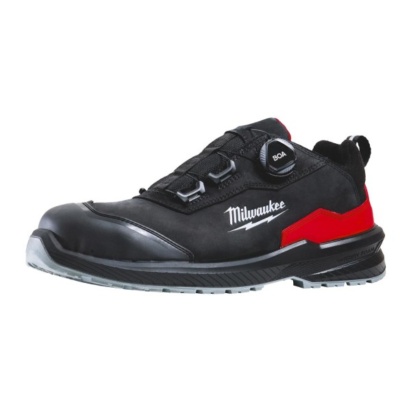 Milwaukee FLEXTRED S3S Sicherheits-Halbschuh BOA Leder schwarz