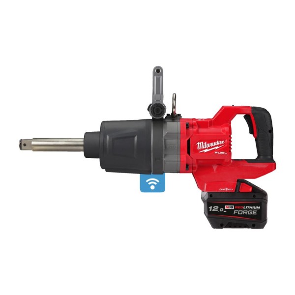 Milwaukee M18 FUEL ONE-KEY 1 Zoll-Akku-Schlagschrauber mit Sprengring und langem Schaft