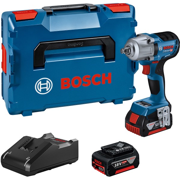 Bosch Akku-Drehschlagschrauber GDS 18V-450 HC, 2 x Akku GBA 18V 5.0Ah, L-BOXX