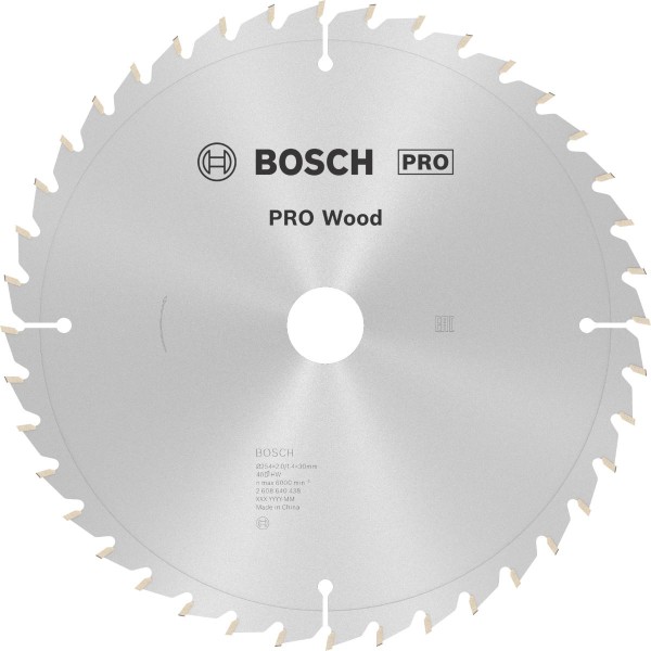 Bosch Kreissägeblatt Optiline Wood für Kapp- und Gehrungss., 254 x 30 x 2 mm, 40, WZ/P