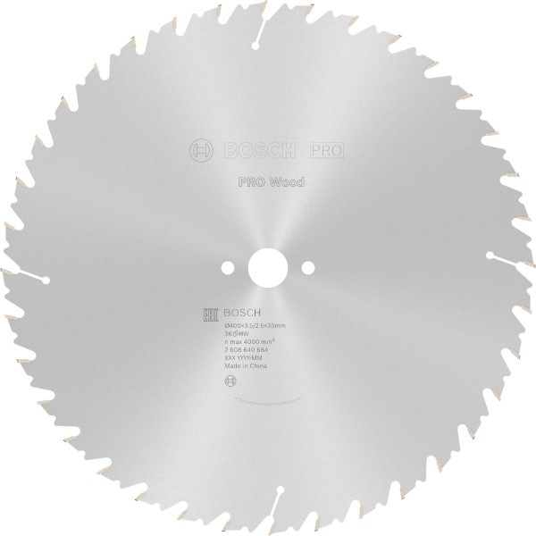 Bosch Kreissägeblatt Speedline Wood, Außendurchmesser (mm):400, Schnittbreite (mm): 3,5, Stammblatts