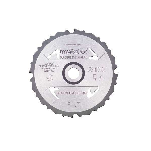 Metabo Sägeblatt fibercement cut - professional PCD FZ 5°