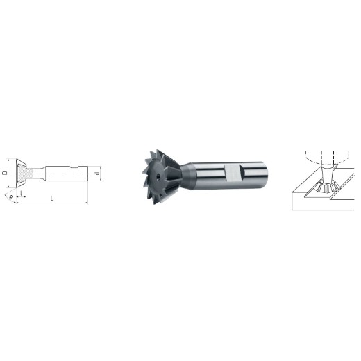 ELMAG HSS Co5 Winkel-Stirnfräser DIN 1835B