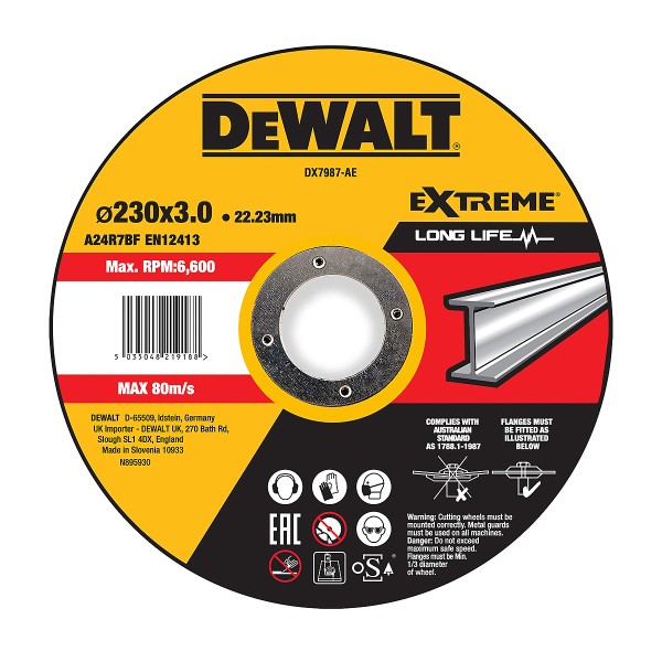 DEWALT EXTREME Trennscheibe Metall ø 230mm