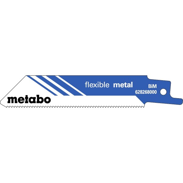 Metabo Säbelsägeblätter flexible metal 100 x 0,9 mm, BiM, 1,41 mm / 18 TPI - 5 Stück