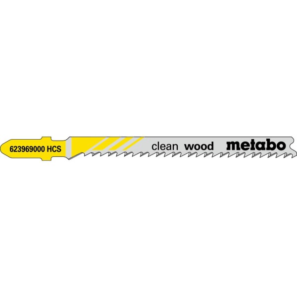 Metabo Stichsägeblätter clean wood 74 / 2,7 mm HCS mit Eintauchspitze - 5 Stück