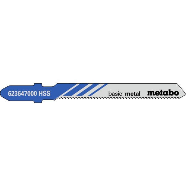 Metabo Stichsägeblätter basic metal 51 / 1,2 mm HSS speziell für Kurvenschnitte - 5 Stück