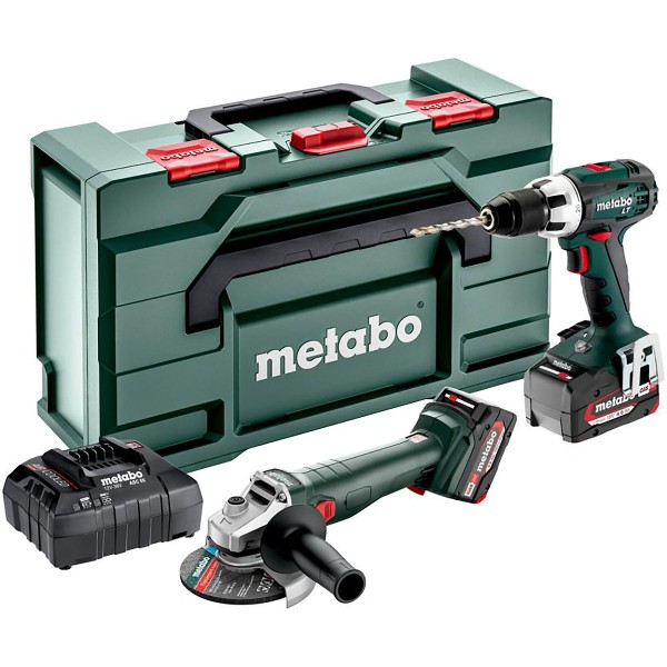 Metabo Akku Combo Set 2.4.1 18 V BS 18 LT + W 18 L 9-125 Quick - metaBOX 165 L