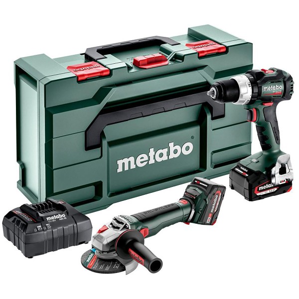 Metabo Akku Combo Set 2.9.4 18 V BS 18 LT BL + WB 18 LT BL 11-125 Quick - metaBOX 165 L