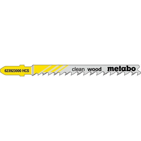 Metabo Stichsägeblätter clean wood 74 / 4,0-5,2 mm, progressiv mit Eintauchspitze HCS - 5 Stück