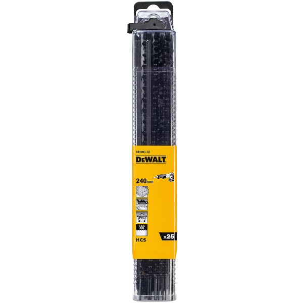 DEWALT Bi-Metall HCS Säbelsägeblatt Set für Holz 25 Stück