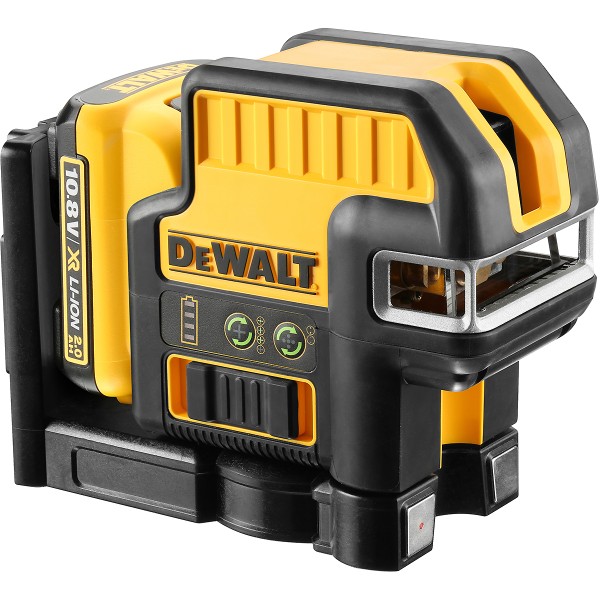 DEWALT Akku 2-Punkt/Kreuzlinienlaser grün 10,8V + Akku + Schnellladegerät