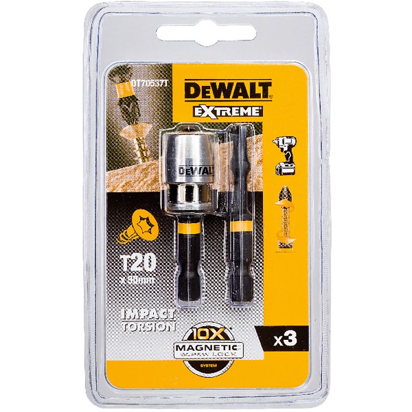 DEWALT Bit-Set schlagfest T20 50mm 3-tlg.