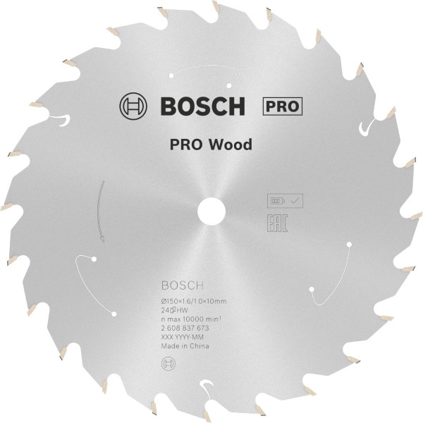 Bosch Akku-Kreissägeblatt Standard for Wood H 160x20 T12, ø außen: 150 mm