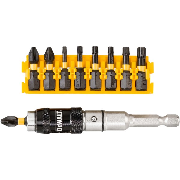 DEWALT EXTREME FLEXTORQ Bit-Set mit schwenkbaren Bithalter 10-tlg.