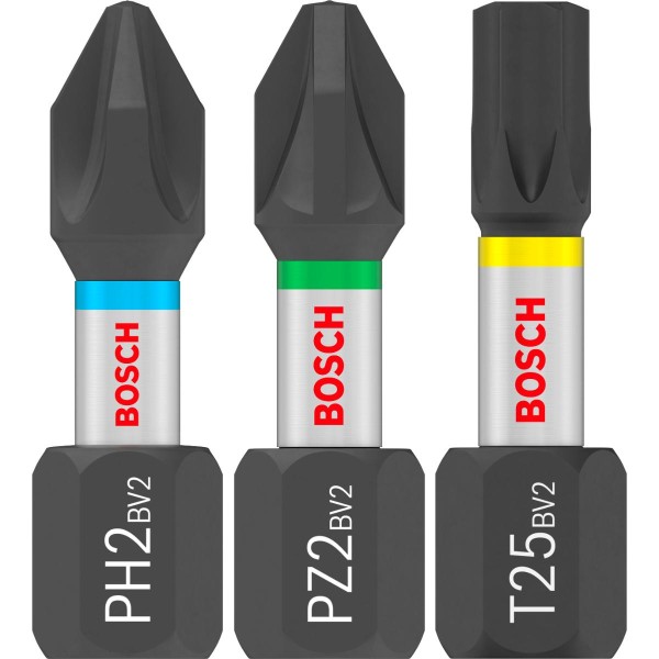 Bosch PRO Impact Mixed Pack,PH2(x5),PZ2(x5),T20(x5),T25(x5),T30(x5),25 mm, 25-teiliges Set