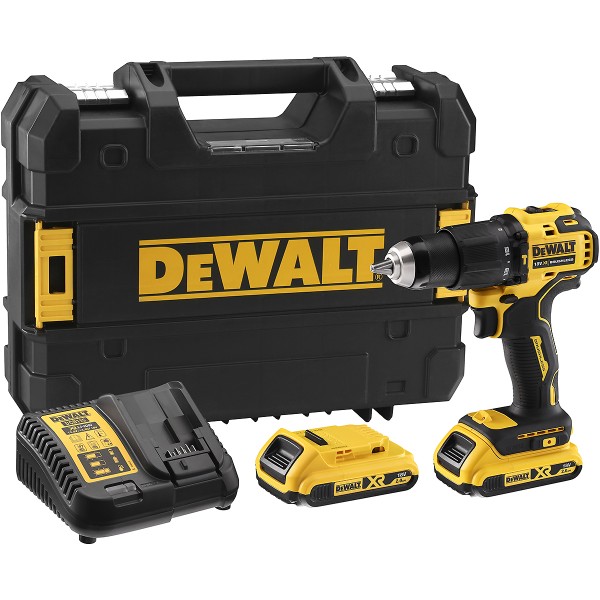 DEWALT 2-Gang-Akku-Schlagbohrschrauber 18V + 2 Akku + Schnellladegerät