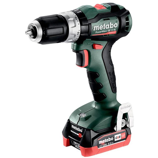 Metabo Akku-Schlagbohrschrauber PowerMaxx SB 12 BL metaBOX 118 - 12V 2x4Ah LiHD + ASC 55