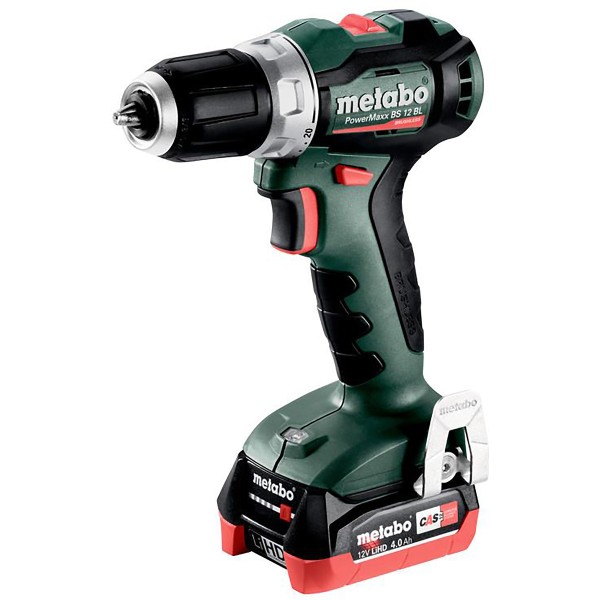 Metabo Akku-Bohrschrauber PowerMaxx BS 12 BL metaBOX 118 - 12V 2x4Ah LiHD + ASC 55